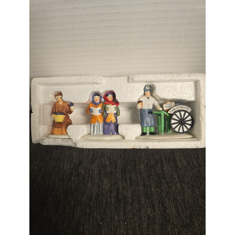 Department 56 Carolers, Violet & Chestnut Vendors Dickens' Village Series #55808